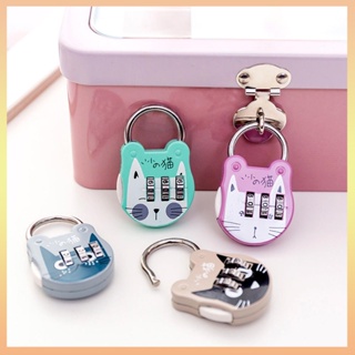 1Pc Dígito De Viagem De Bagagem Número Do Código Fechadura Cute Cat Mini Keyed Padlock Safe Locker Para Caderno De em Oferta na Shopee
