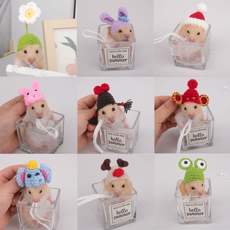 Bonito Chapéu De Hamster Série Ursos Dourados Tiram Boas Fotos Pura Capa De Cabeça Feita À Mão Alta Qualidade em Oferta na Shopee