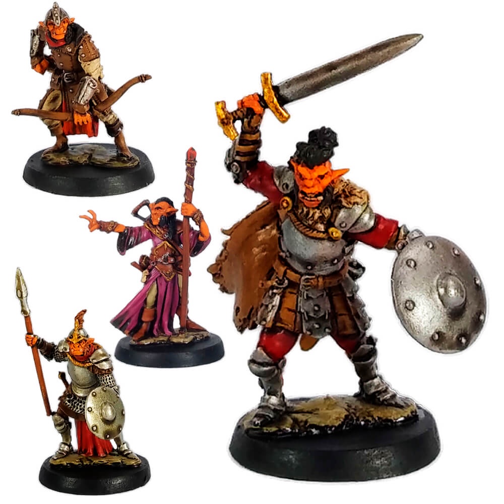 Miniatura RPG Hobgoblins Pintada Monstro Minions Xamã Capitão Feiticeiro Arqueiro Metal D&D Pathfinder
