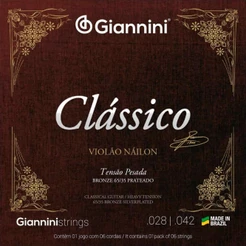 ENCORDOAMENTO VIOLÃO NYLON GIANNINI GENWPA PESADA CLÁSSICO