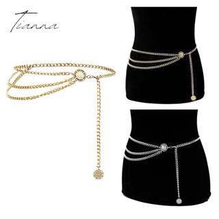 Cinto De Moda Feminino Acessórios De Corrente De Metal Estreito Ajustável