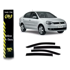 Defletor Calha de Chuva Polo Sedan 2003 a 2016 4 Portas