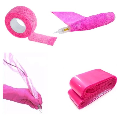 25 Unidades Protetor Cabo Clip Cord + 1 Bandagem Dermógrafo Tattoo