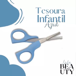 Tesoura Infantil Azul Para Cortes de Unhas- TUIA-98 - NYBC em Oferta na Shopee