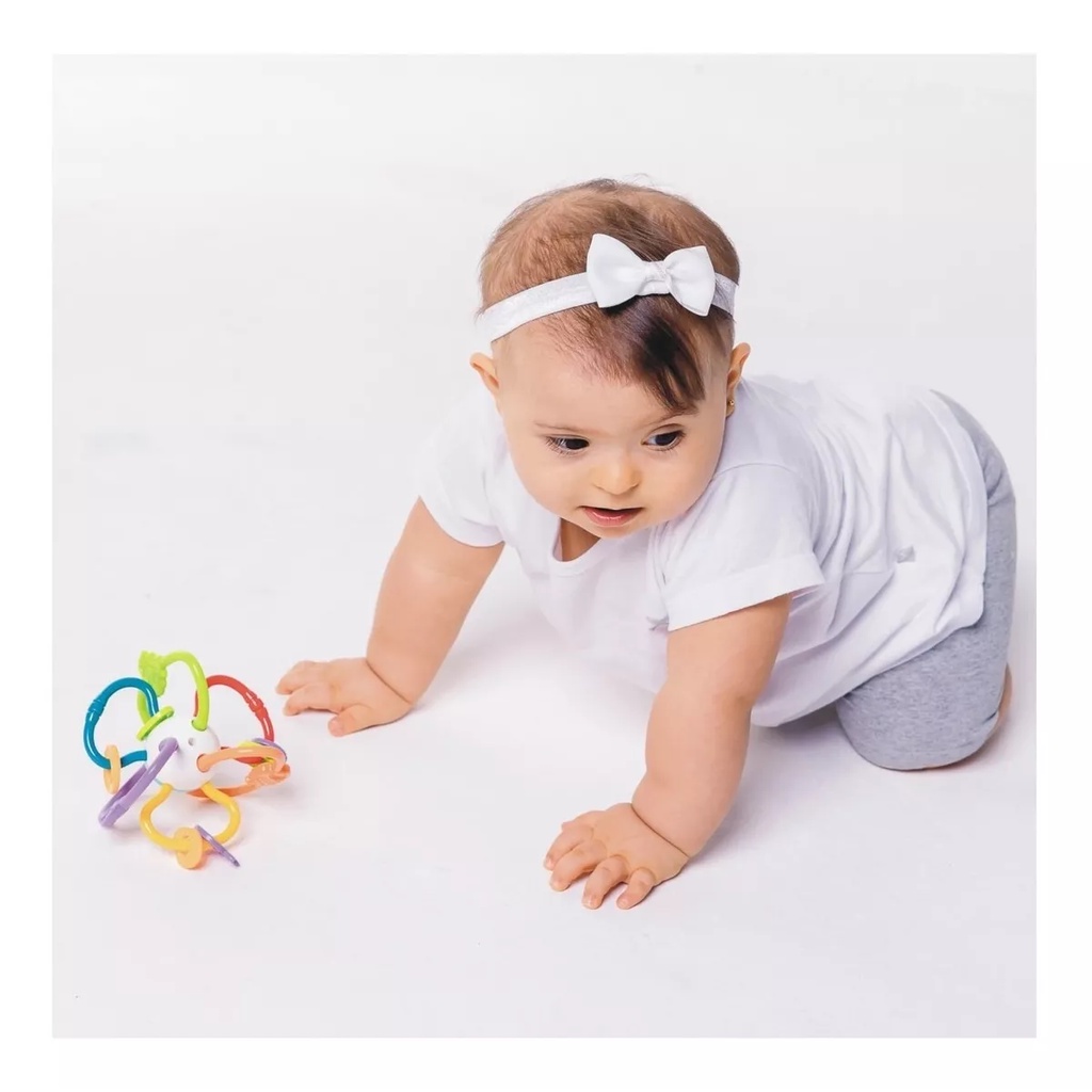 Mordedor Chocalho Macio E Flexível Para Bebê Fruit Ball Buba