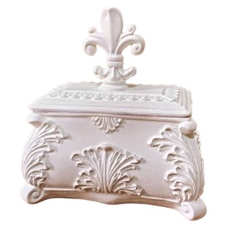 Caixa Caixinha Porta Joias Trabalhada Colonial 22 Cm Luxo