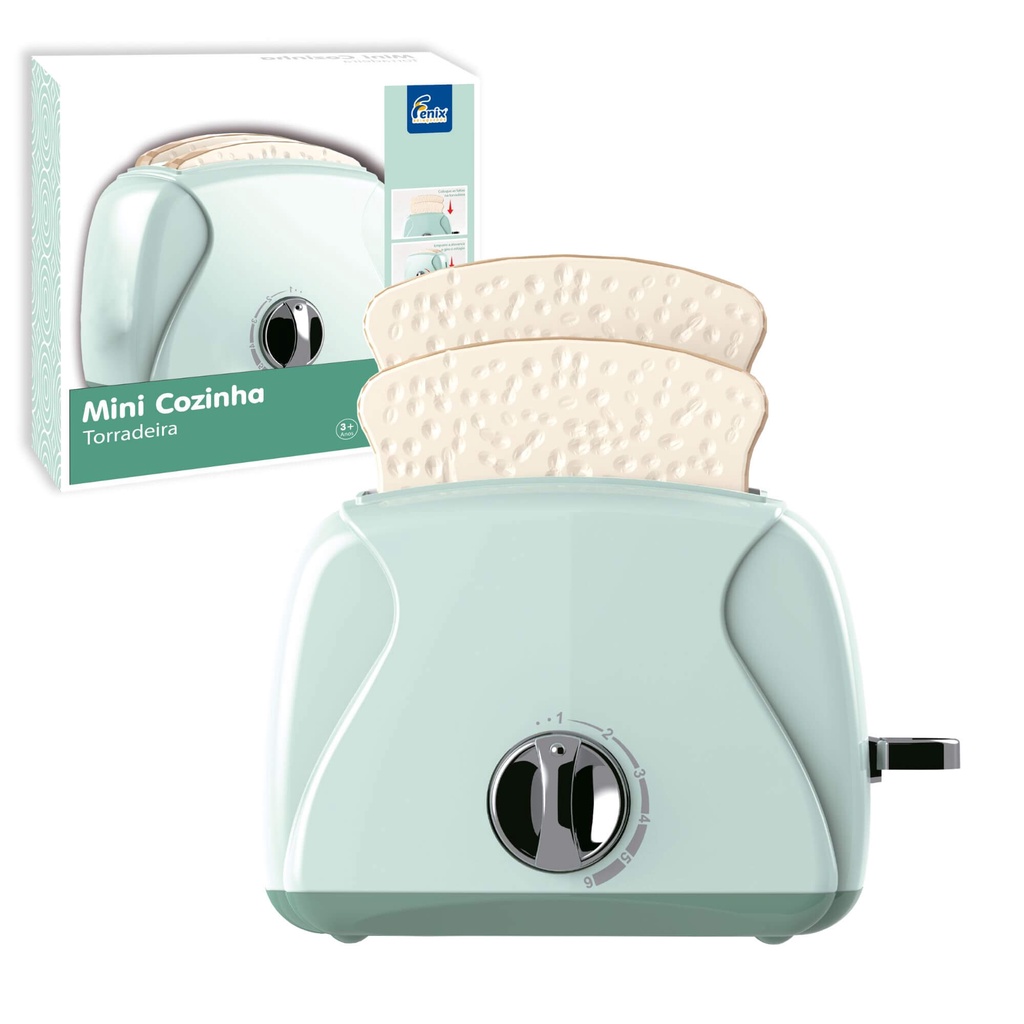 Brinquedo Infantil Torradeira Mini Cozinha Interativo com 2 Fatias de Pão Faz de Conta Fenix Brinquedos LKC-987 em Oferta na Shopee