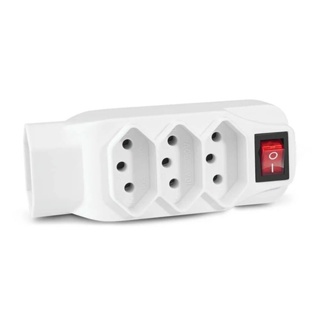 Adaptador L com interruptor bivolt 4 saídas WI246 Multilaser em Oferta na Shopee