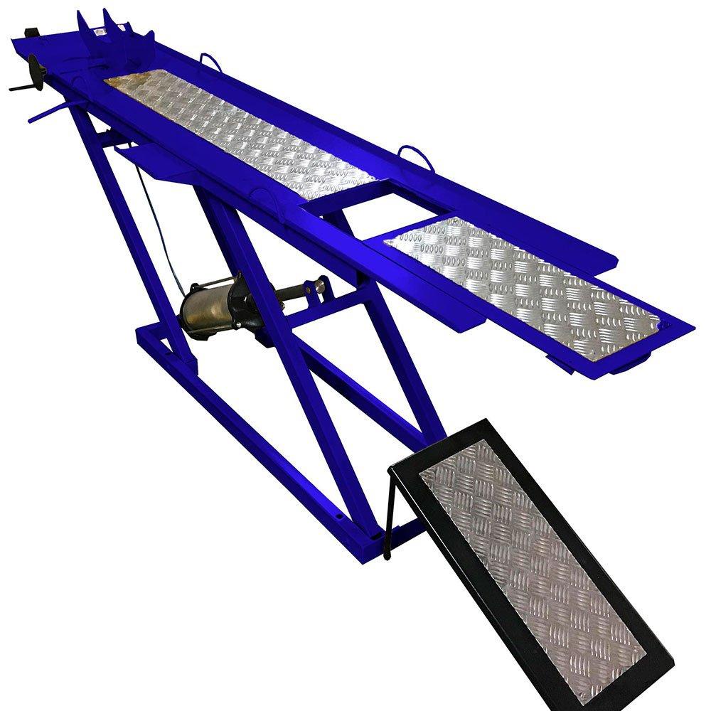 Rampa Pneumática Azul para Motos 250Kg com 1 Pistão Mecânica Borracharia - FortG
