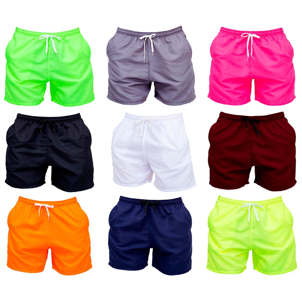 Shorts Tactel Mauricinho Praia Verão Masculino