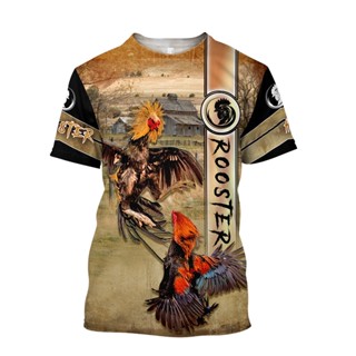 Unisexo Galo Gráfico 3D Camisetas Impressas Para Homens De Verão Casual Manga Curta Personalidade