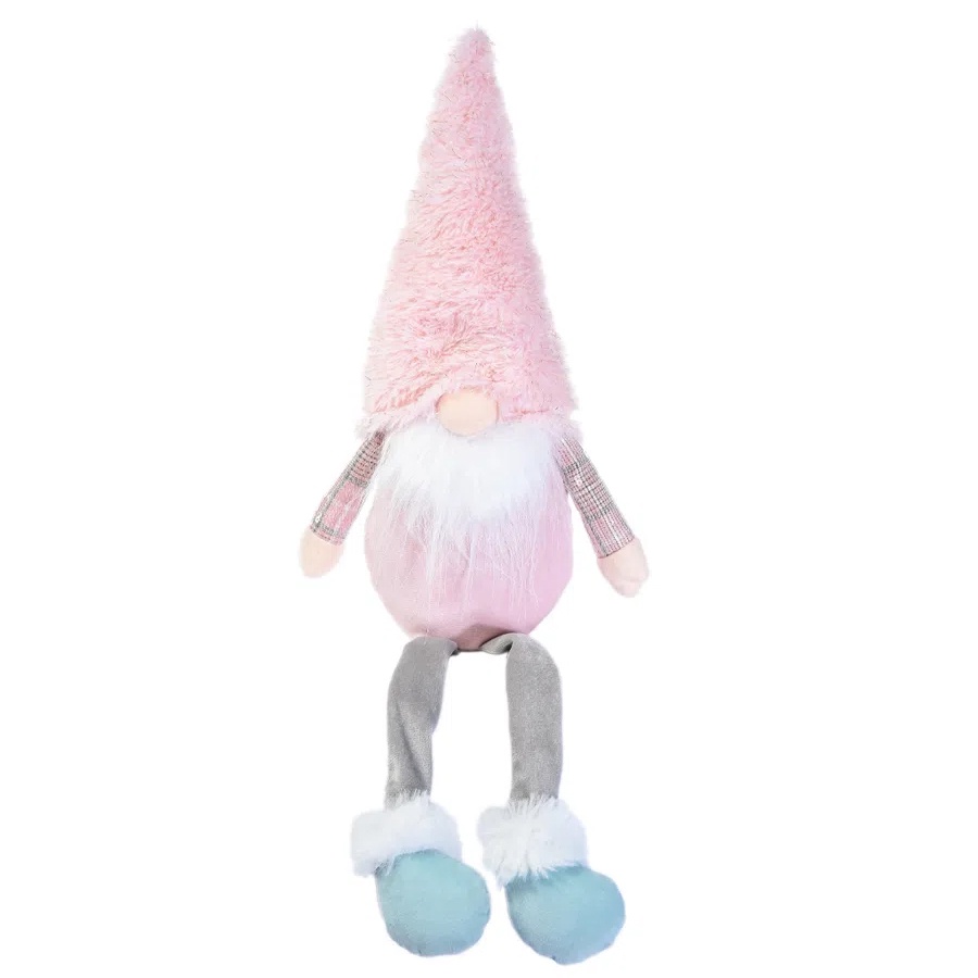 Enfeite de Natal Kringle Rosa e Branco - 23cm  - 1 unidade - Cromus - Rizzo em Oferta na Shopee