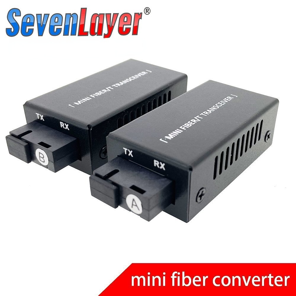 Mini Conversor De Mídia 1 Porta Fibra 1 R45 Interruptor De Ótica 1G1E Ethernet Gigabit Para Câmera IP