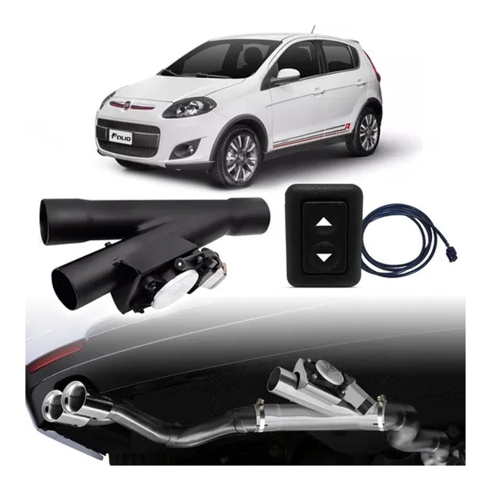 Difusor Escapamento Universal Carbono Botão Fiat Palio Punto