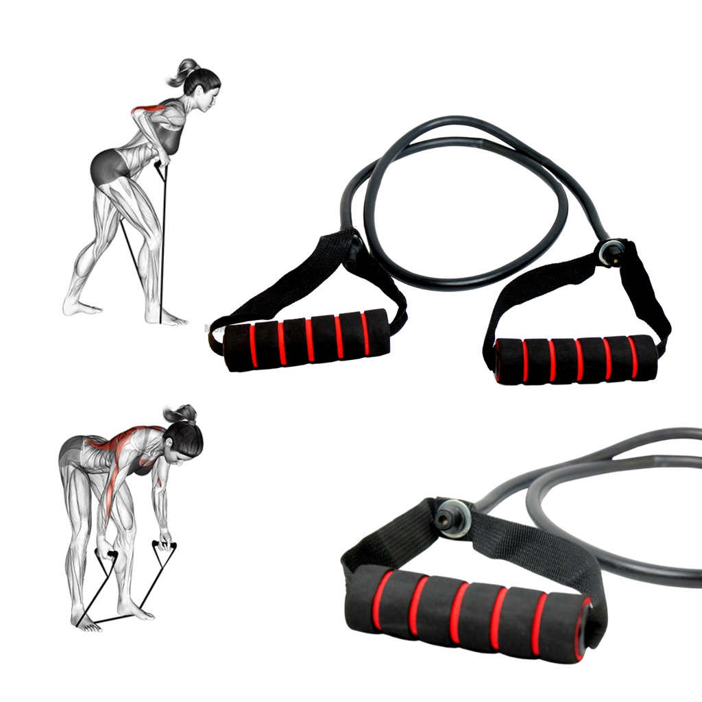 Corda elástica extensora para exercícios físicos preta