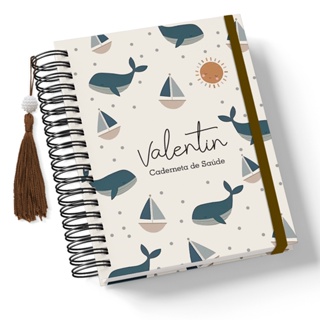 Caderneta de Vacinação Baleia e Barquinho Personalizada em Oferta na Shopee