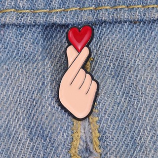 Broche De Lapela Em Forma De Coração Criativo Esmalte Personalizado Fashion Than Heart Badge Metal Brooch Clothing Accessories Gift for Friends