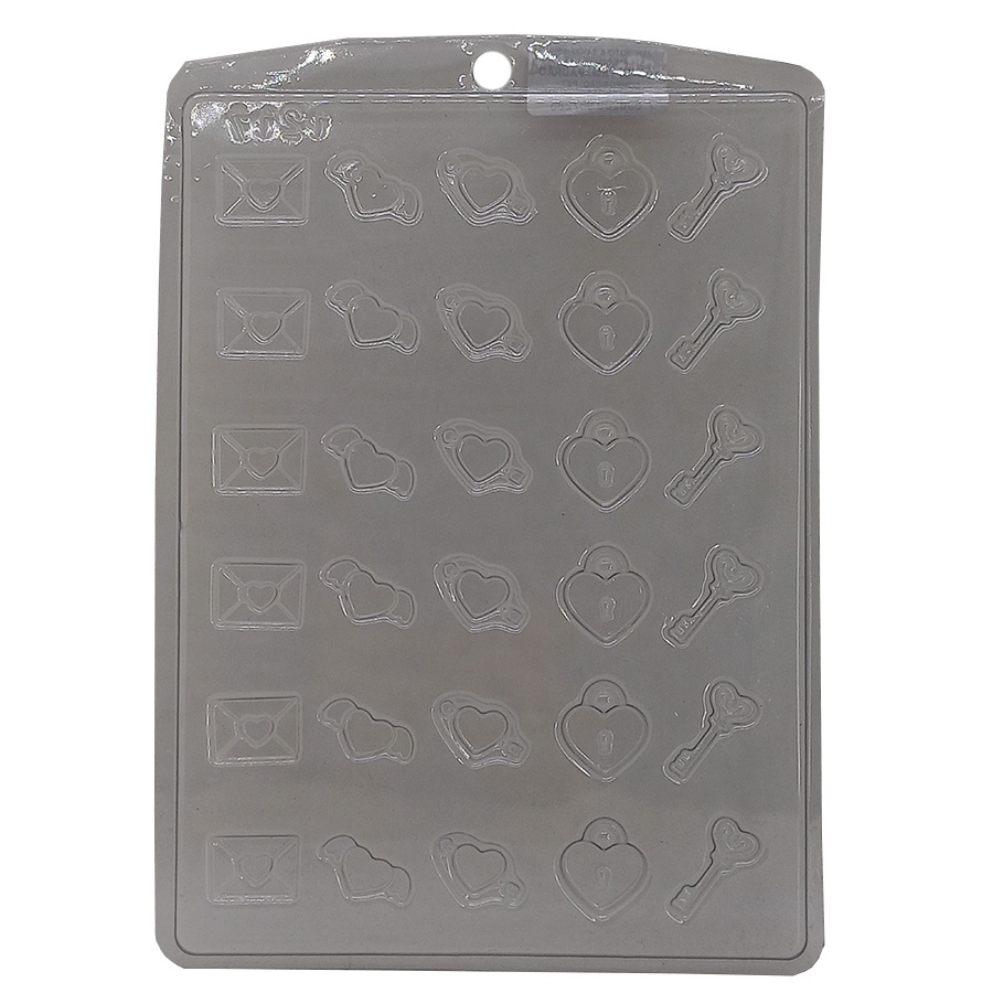 Forma de Acetato Aplique Coração Ref. 1217 - 1 unidade - Crystal - Rizzo