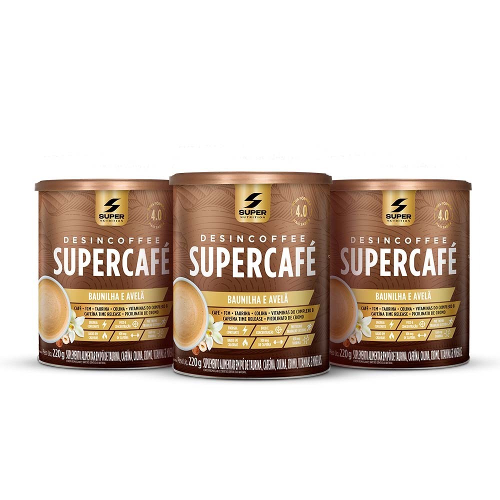 Kit 03 Desincoffees Supercafé Baunilha c/ Avelã