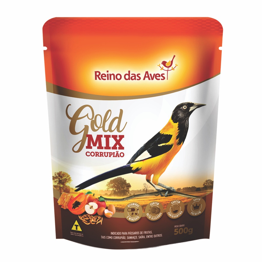 Corrupiao Gold Mix 500g - Reino Das Aves em Oferta na Shopee