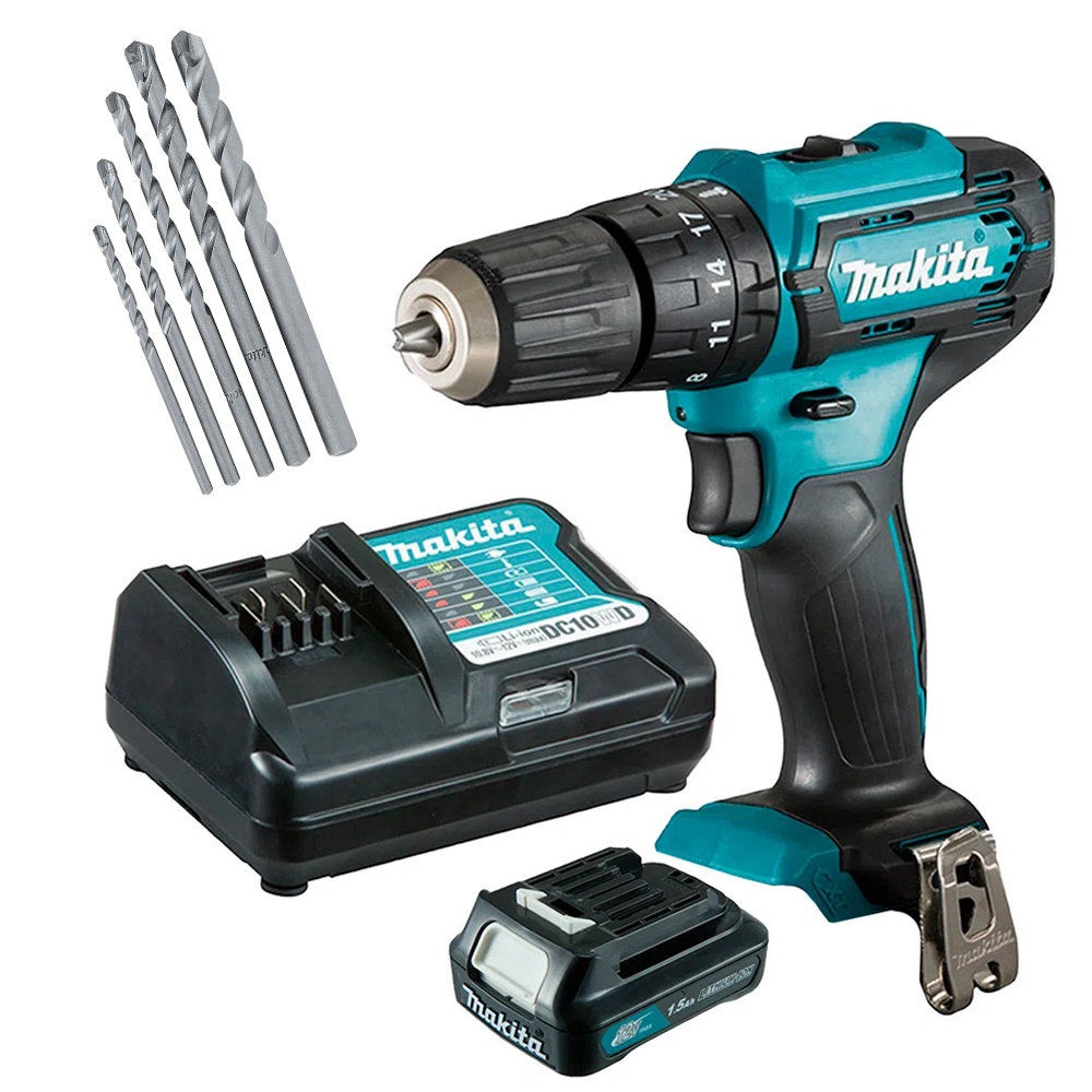 Kit Parafusadeira Furadeira de Impacto HP333DWYX3 Makita e Conjunto de Brocas em Oferta na Shopee