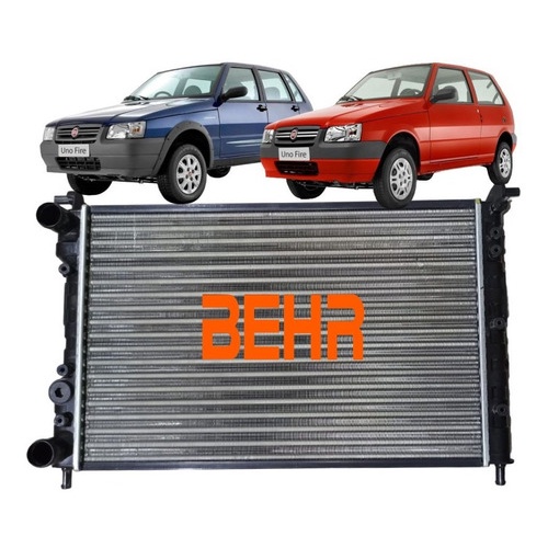 Radiador Behr Fiat Uno Fire 1.0 2004 2006 2008 2010 2012 2014 2016 2018 Com Ar