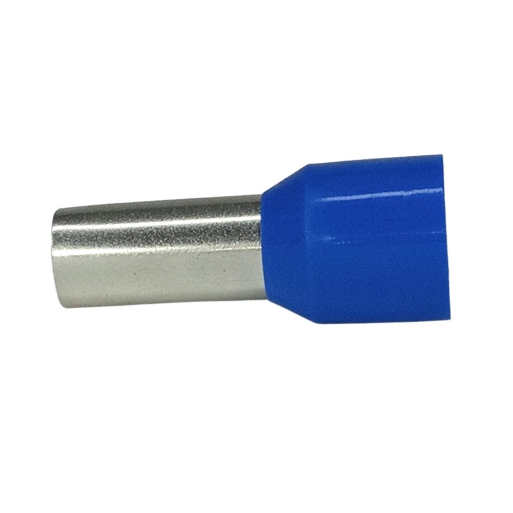 Kit Terminais Tubulares Ilhós Pré Isolados 16mm 100 Pçs Capa Plástica p Isolação Na Região Do Condutor C/ Terminal