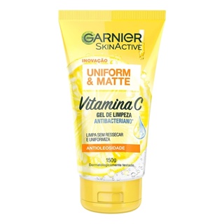 Gel De Limpeza Facial Antibacteriano Vitamina C Garnier 150G em Oferta na Shopee