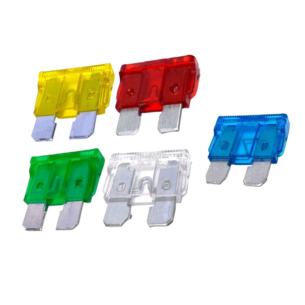 Kit 50 Fusíveis Lamina Comum Automotivo Resistente 10a/ 15a/ 20a/ 25a/ e 30 Amperes - 10 De Cada