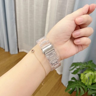 22mm 20mm Banda De Relógio De Substituição Transparente De Resina De Bracelete Para Huami Samsung Huawei Garmin Ticwatch Pulseiras