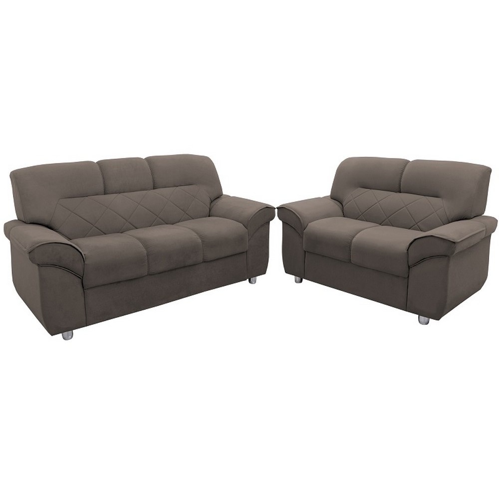 Conjunto Sofá Durban 3 e 2 Lugares Hellen em Oferta na Shopee