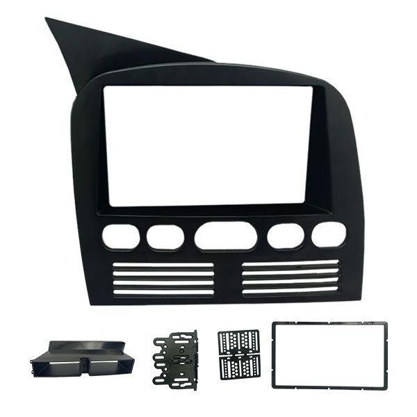 Moldura 2 Din Fiat Palio, Siena, Strada, Weekend G1 - 1996 à 2003 - Preto - Fiamon em Oferta na Shopee