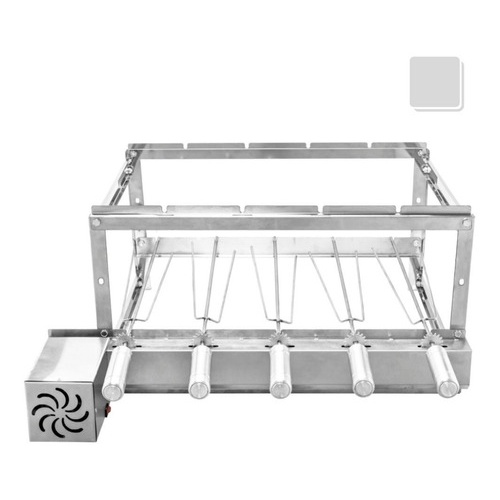 Gira Grill Churrasqueira Inox 5 Espetos