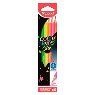 Lápis de cor Color''Peps Fluo 6 cores 832003 Maped em Oferta na Shopee