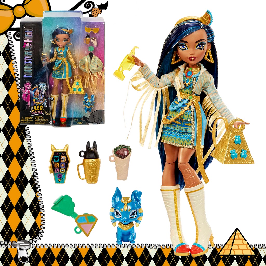 Boneca Monster High luxo Cleo de Nile Pet  Ed 2023
