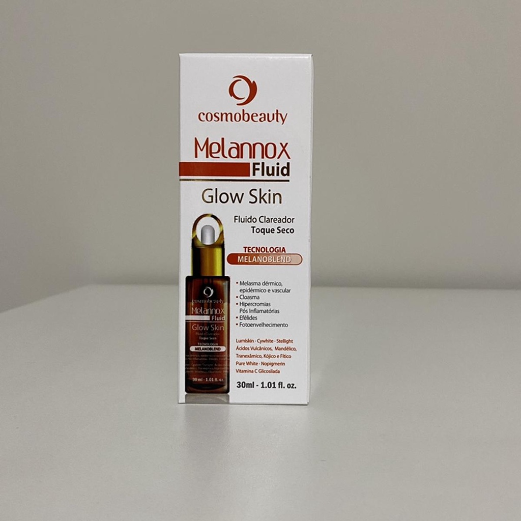 Detalhes do Melannox Fluid Glow Skin Fluido Clareador Cosmobeauty