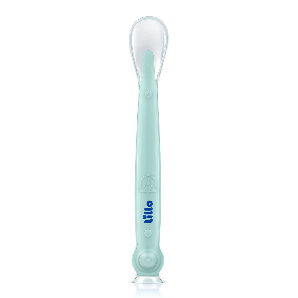 Colher de Silicone Infantil com Cabo Longo e Ventosa - Lillo - Mom & Baby