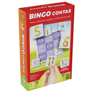 Jogo Tabuleiro Educativo Infantil Bingo Contas Matemática 03945 Grow em Oferta na Shopee
