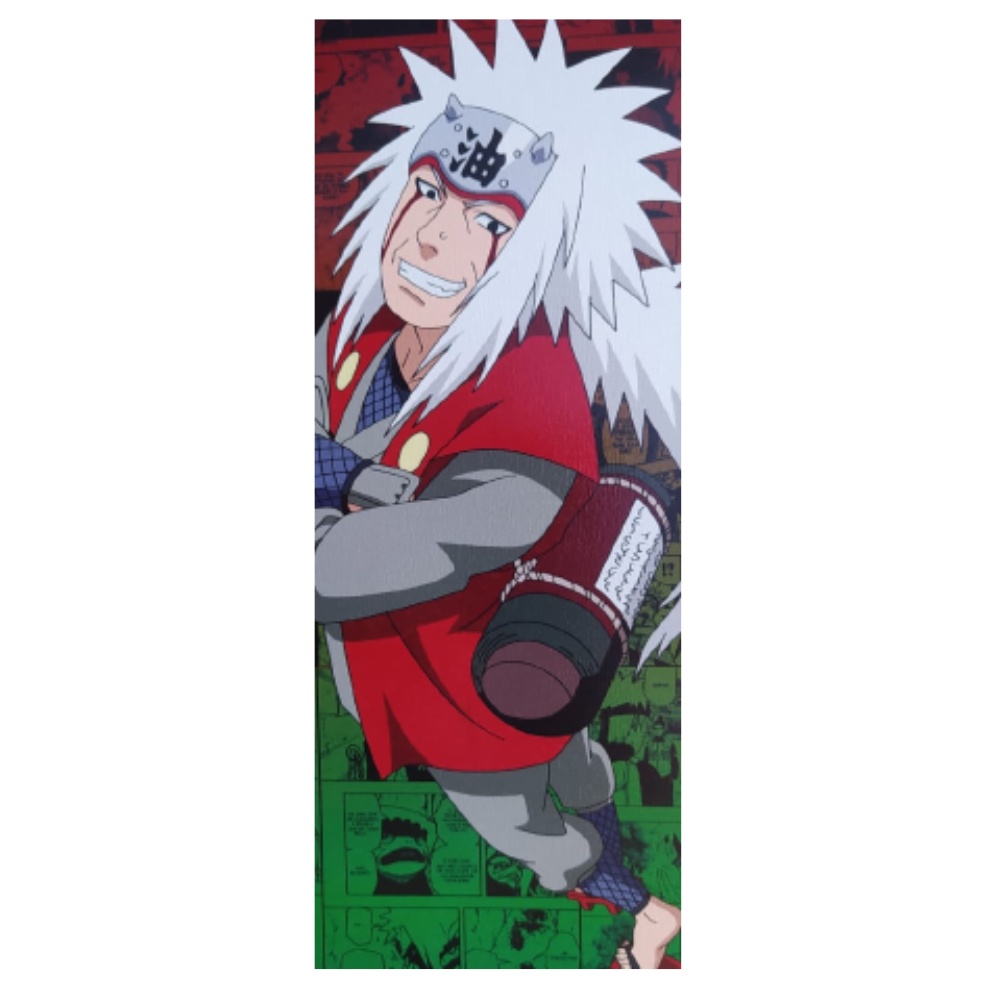 Mini Quadro Personagem Mdf Decorativo 25cm x 10cm Jiraya