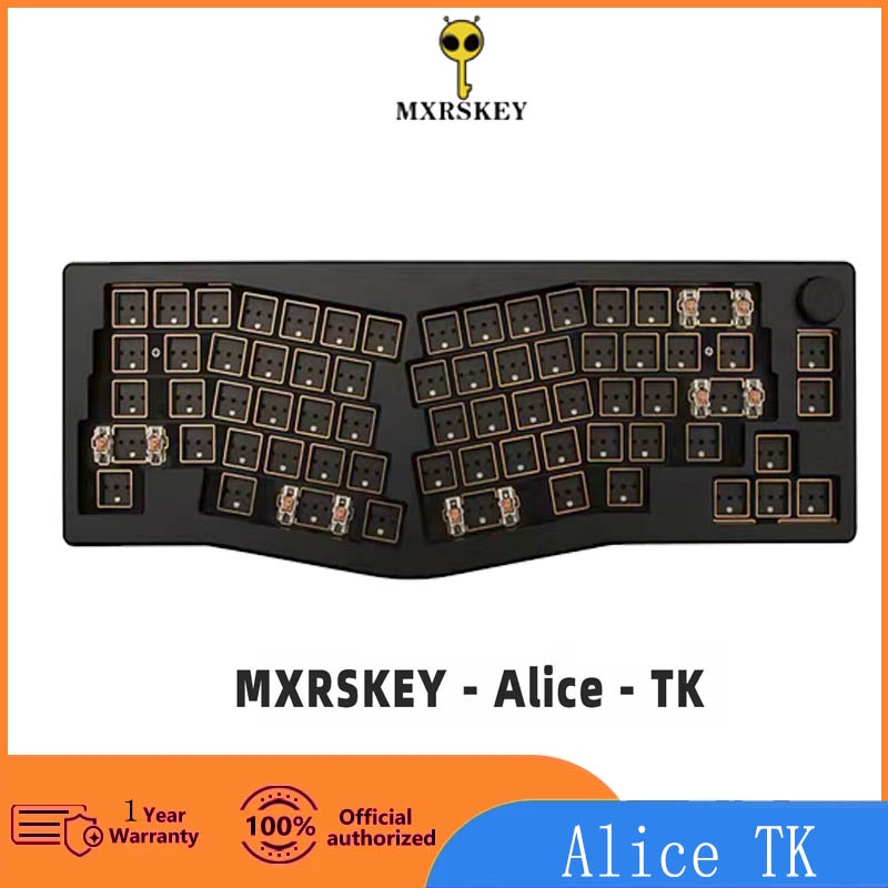 Mxrskey Alice TK Teclado Mecânico Kit Personalizado RGB Junta de Liga de Alumíni