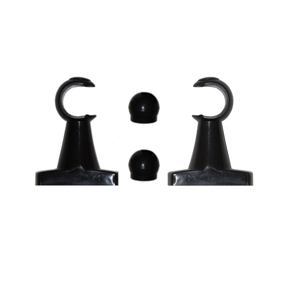 Par de Suportes e Ponteiras Para Varão Cortina Simples 28mm 2un Cores 2 parafusos