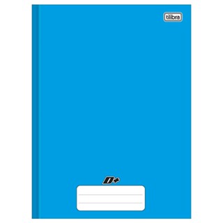 Caderno brochurão capa dura universitário 1X1 48 folhas D mais Azul Tilibra