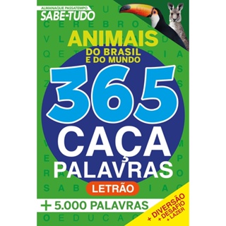 Almanaque Passatempos SabeTudo 365 Caça-Palavras | Animais do Mundo em Oferta na Shopee