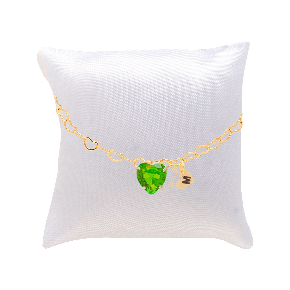 2 Pulseira Madrinha Oliva Folheada Ouro Almofada,Inicial em Oferta na Shopee