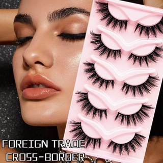 5 Pares De Pestanas Falsas De Imitação De Pêlos De Marta Simulação natural Cachos De Olhos Grossos