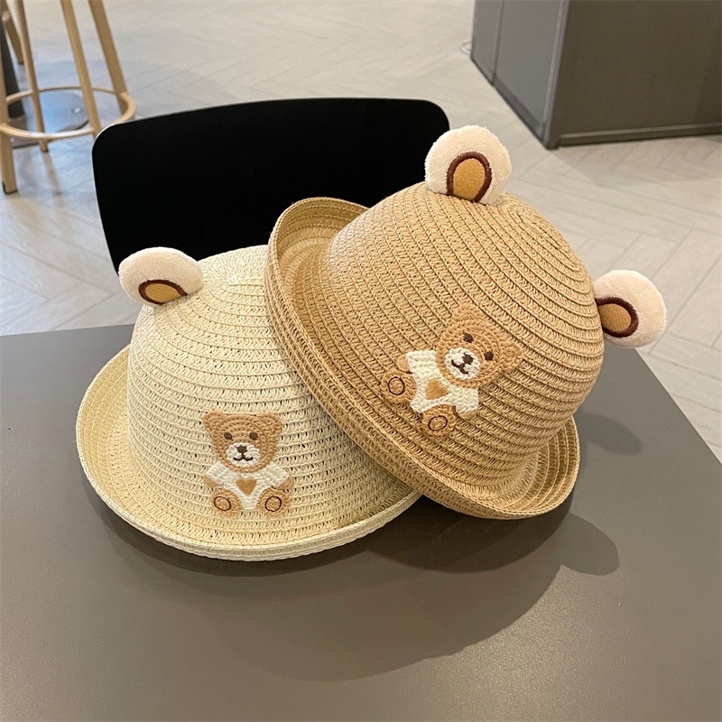 Chapéu de Sol Infantil FEEDDI, Chapéu de Palha para Meninos e Meninas, Chapéu de Bebê