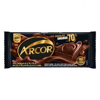 Chocolate Amargo 70 Cacau Arcor Pacote 80g