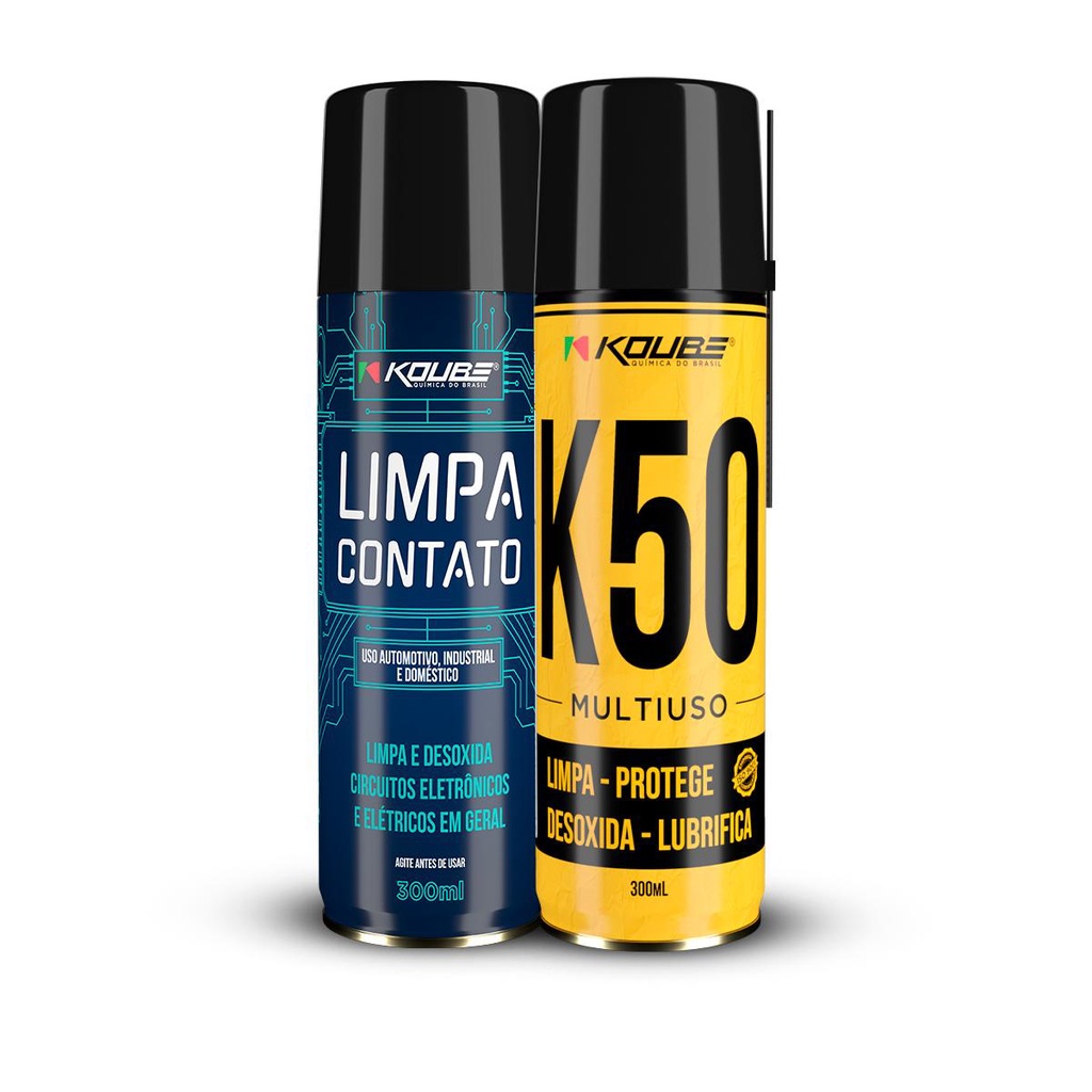 K50 Desengripante + Limpa Contato Elétrico
