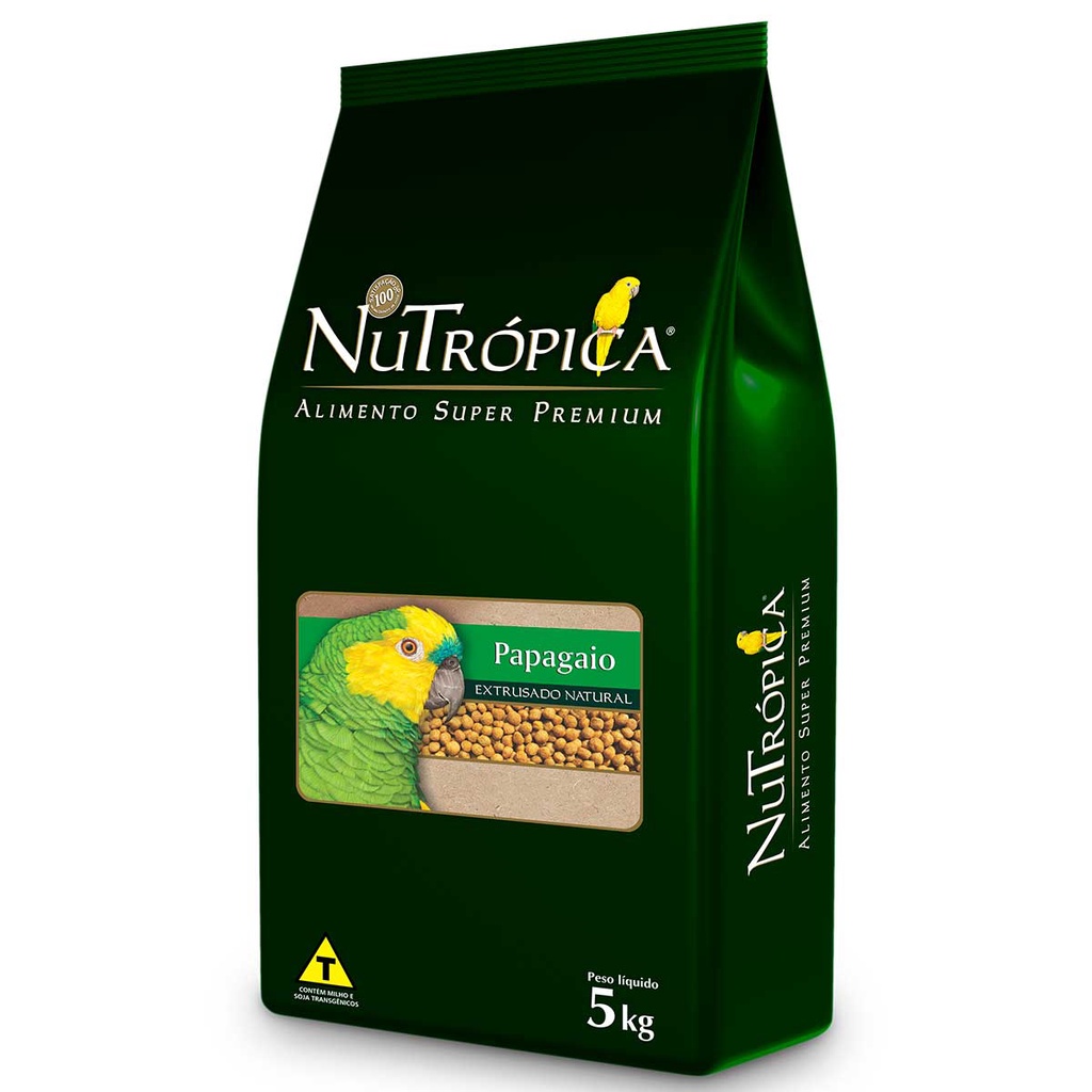Ração Nutrópica Papagaio Natural 5kg Extrusada Alimento Super Premium Congo Ecletus Cacatua RingNeck em Oferta na Shopee