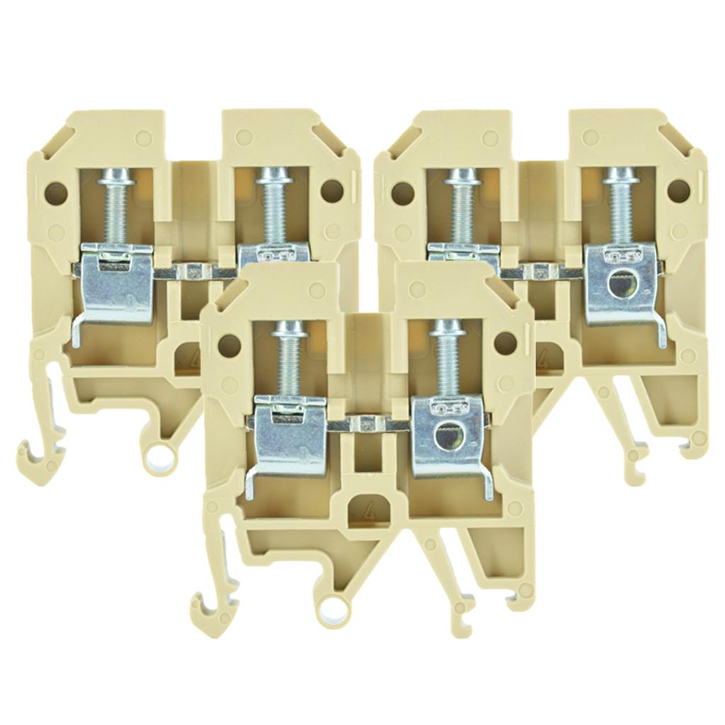 Kit 20 Conector Borne Passagem 4mm 32a 800v Bege Sak 4 En